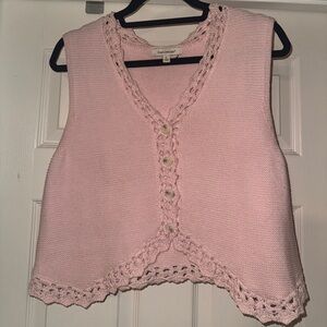 Francesca's Collections Light Pink Knit Top